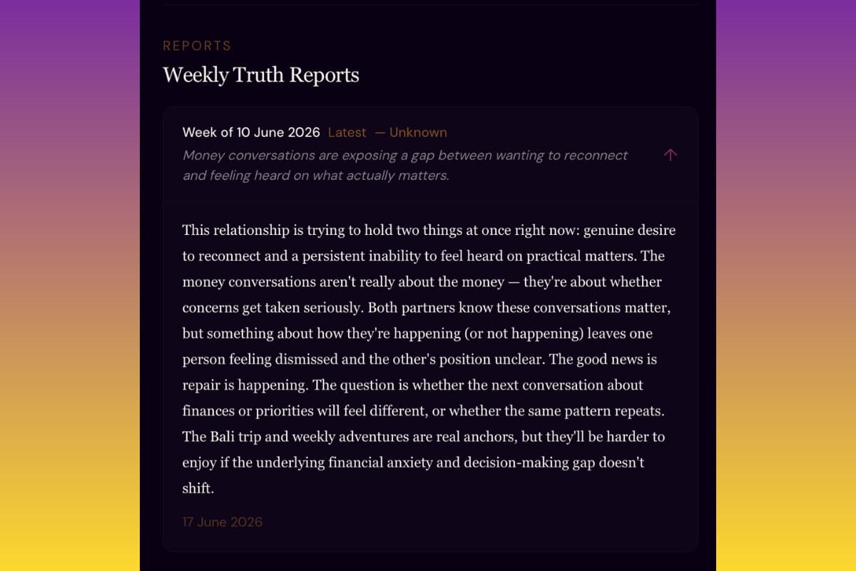 Chaegim Together weekly truth report